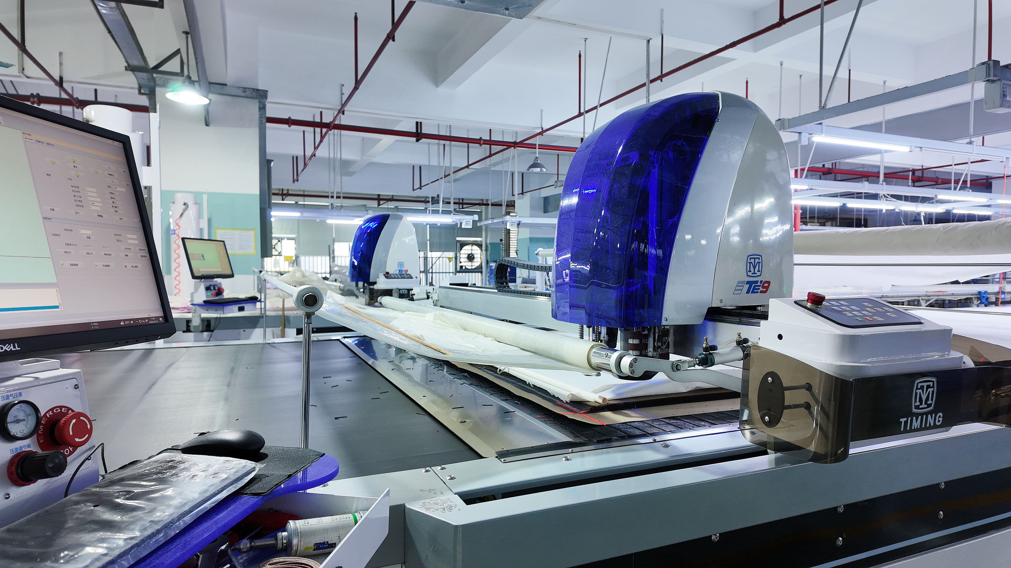 Cutting department with CAD precision cutting at QICHENG factory
